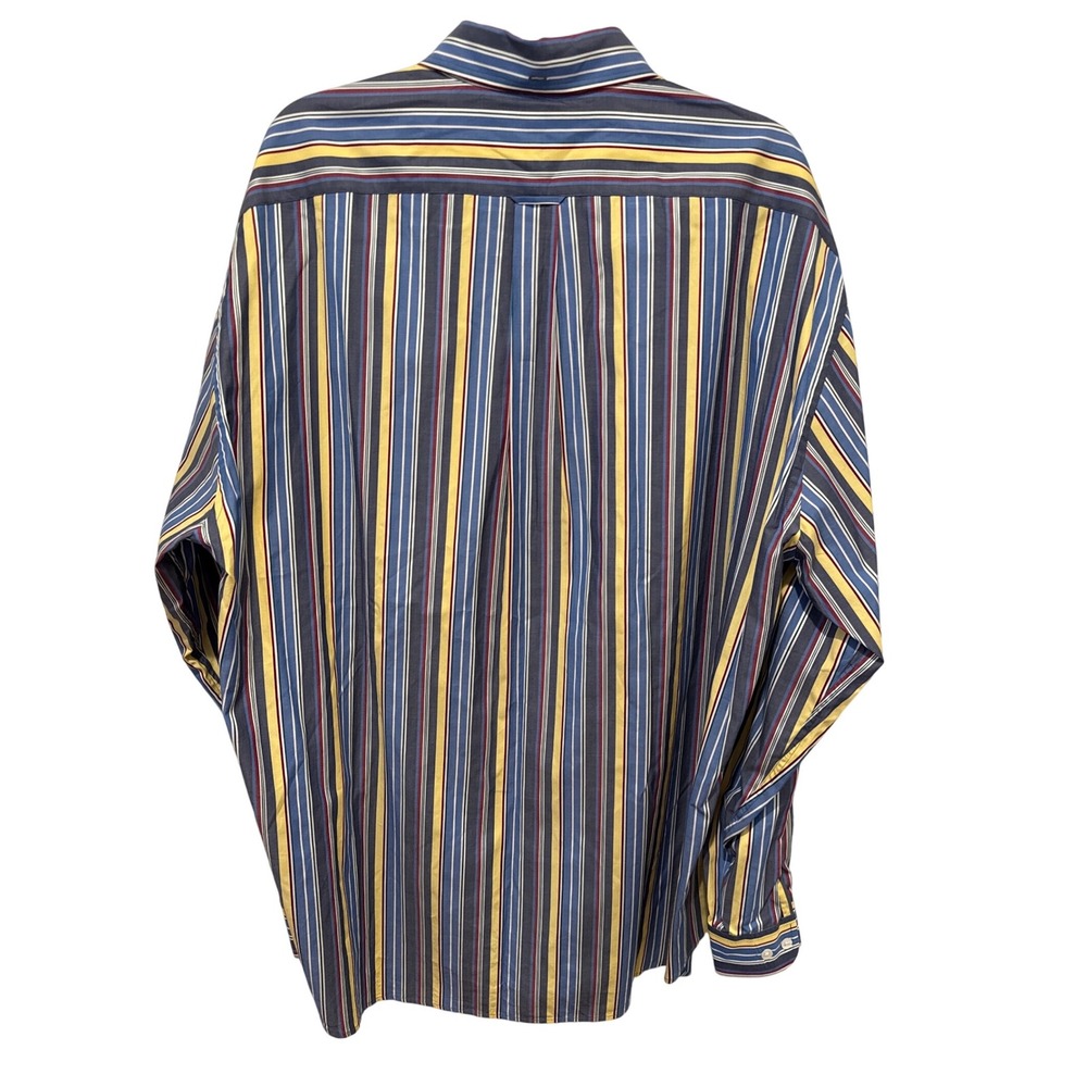 Facconable Men's XL Striped Button Down 100% Cotton Shirt - Picture 2 of 5
